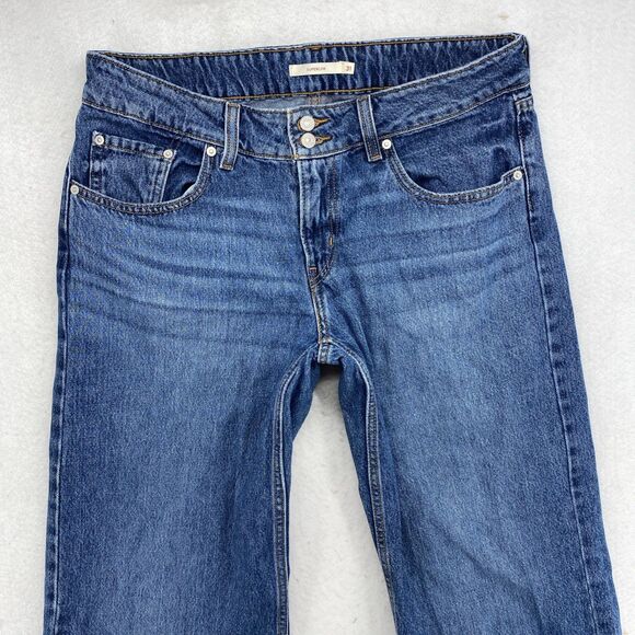 Levi's Superlow Jeans Women's Blue Denim Relaxed Fit W31 L32 Boot Cut Western - Picture 12 of 16